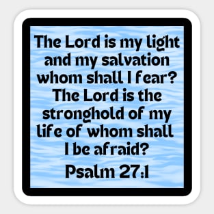 Bible Verse Psalm 27:1 Sticker